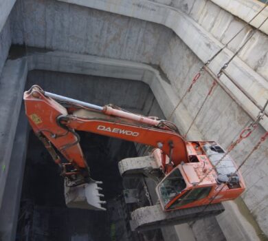 projectes d'elevació grua excavadora