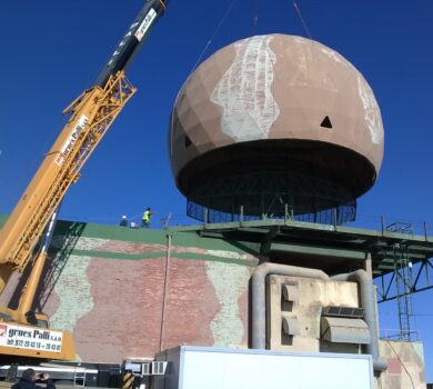 grua projectes elevació cupula